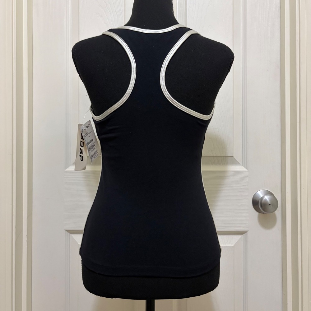 Vintage Y2K Bebe Sport Athletic Tank Top S M L Black 2000s Active Gym USA Made - Picture 5 of 10